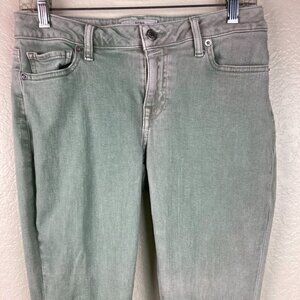 Lucky Brand Lolita Women's Crop Skinny Green Faded Stretch Jeans Sz 4 (27)
